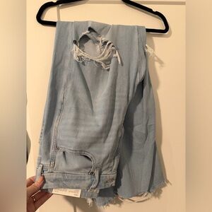 Curvy Light Blue Wide Leg Jeans